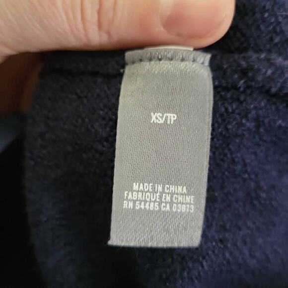 Aerie Women's Soft & Cozy Half Zip Pullover Alpine Striped Sweater Navy Size XS - Picture 7 of 8